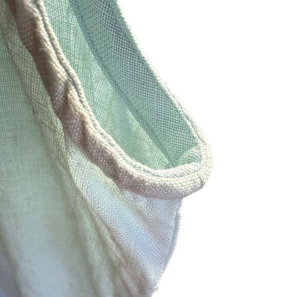 Eileen Fisher Linen Midi Dress Button Front Sleeveless Light Blue Minimalist - Picture 5 of 10